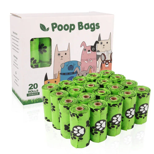 Dog Poop Bags - Biodegradable Waste Bags with Dispenser - Hygiene