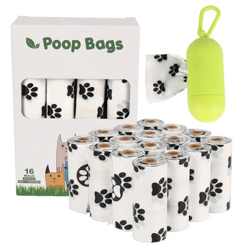 Dog Poop Bags - Biodegradable Waste Bags with Dispenser - Hygiene