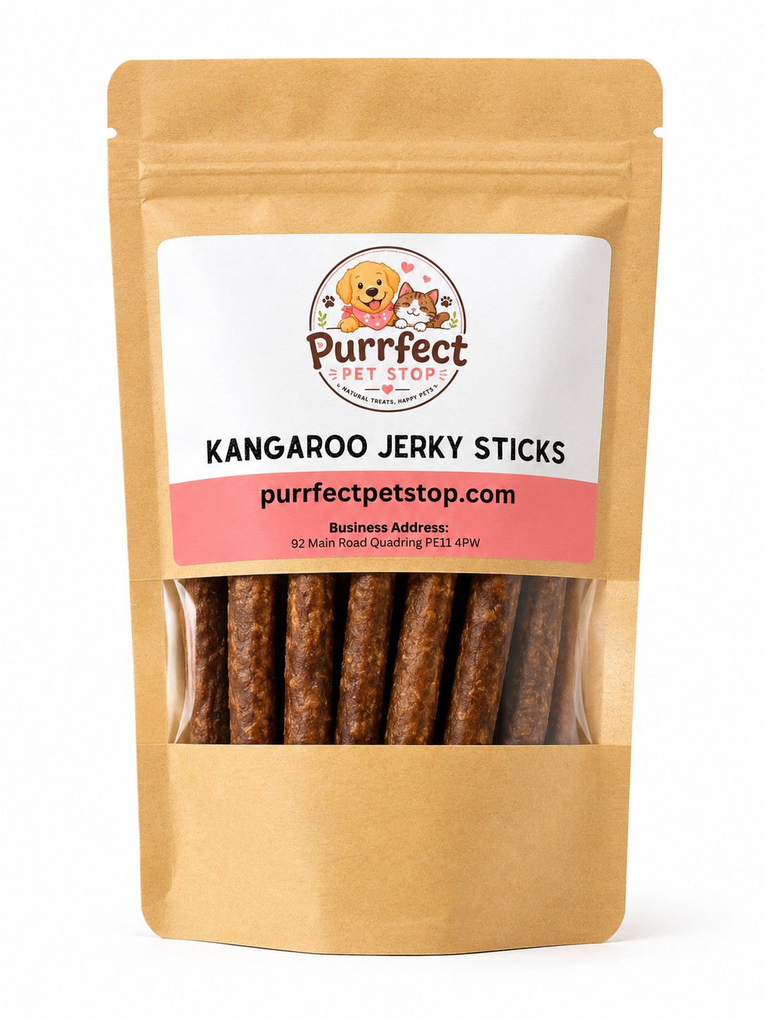 Premium Kangaroo Jerky Sticks for Dogs (Pack of 20) | Natural Novel Protein Treats