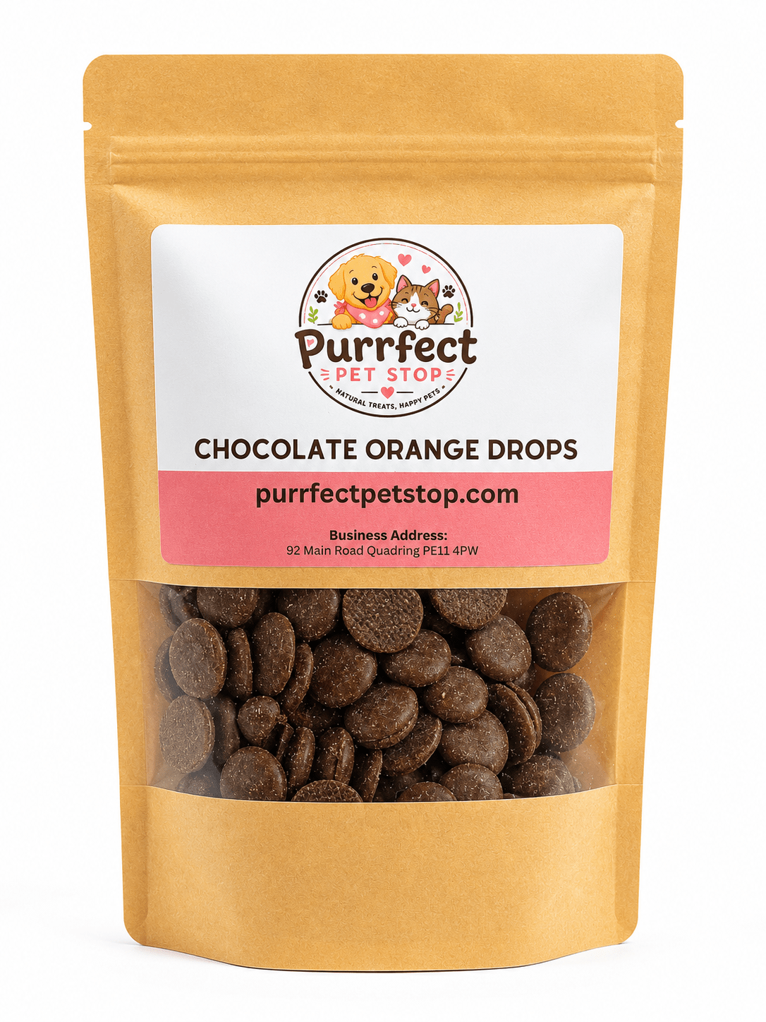 Chocolate Orange Drops for Dogs | 100g Natural Training Treats - Purrfect Pet Stop
