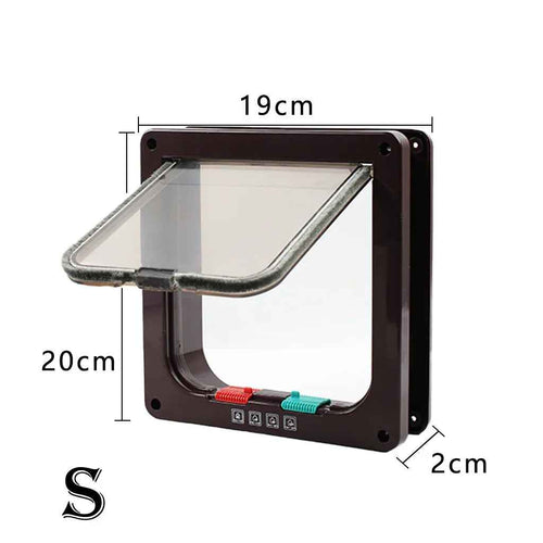4-Way Locking Pet Door Flap for Cats and Small Dogs