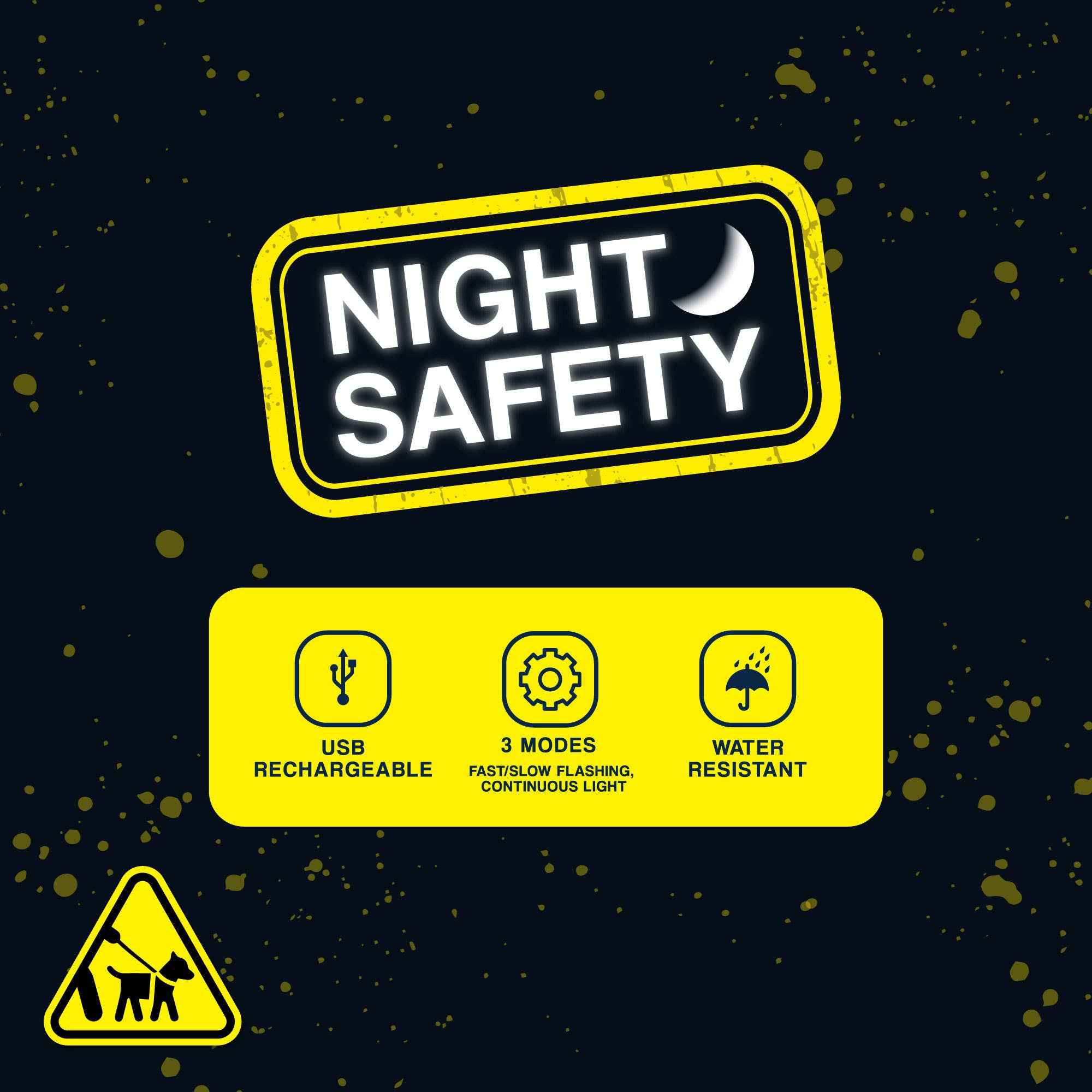 Rechargeable Dog Safety Clip-On Light — Be Seen Every Walk