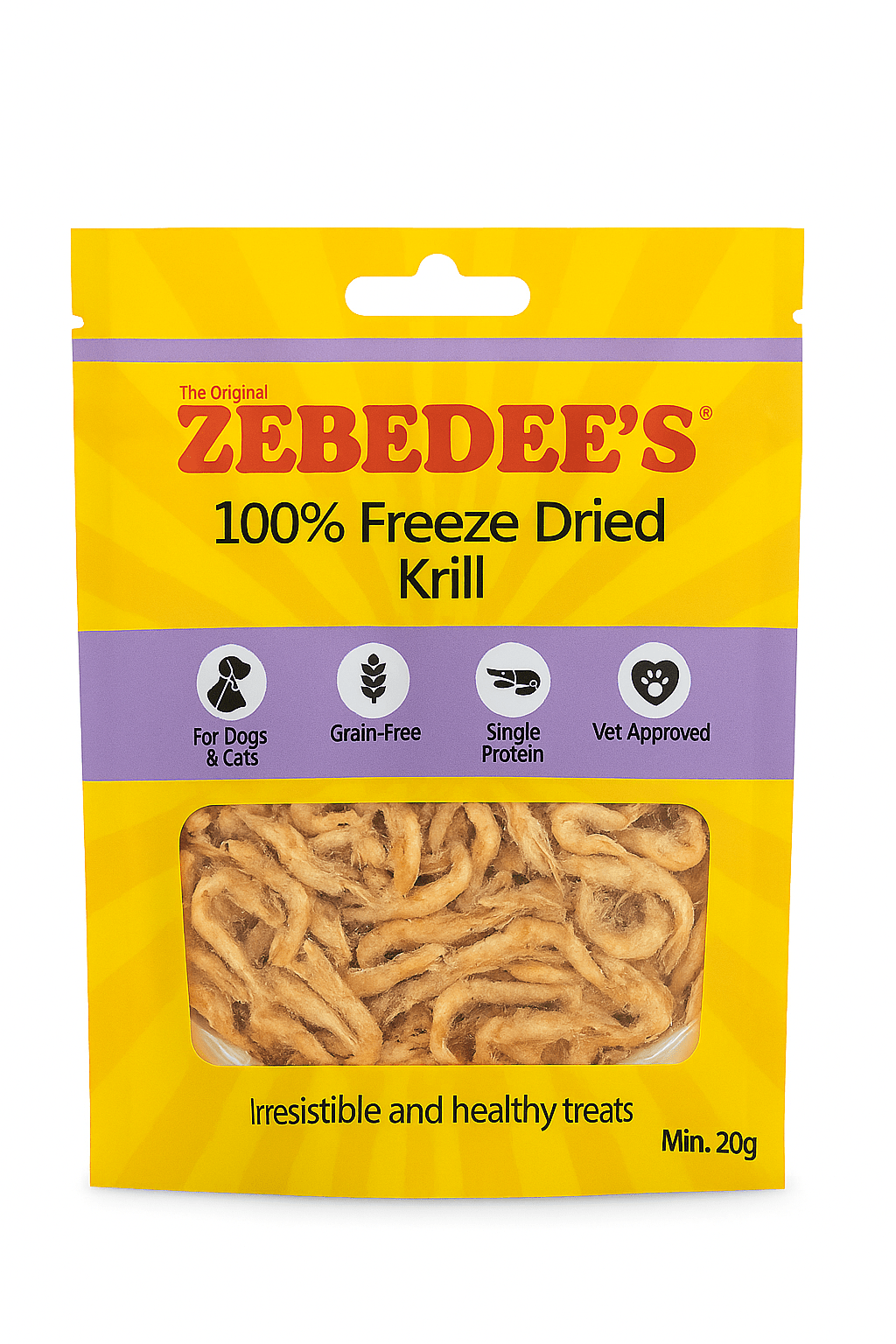 Zebedee’s 100% Freeze Dried Krill Treats for Dogs & Cats | Natural Superfood Treat - Purrfect Pet Stop