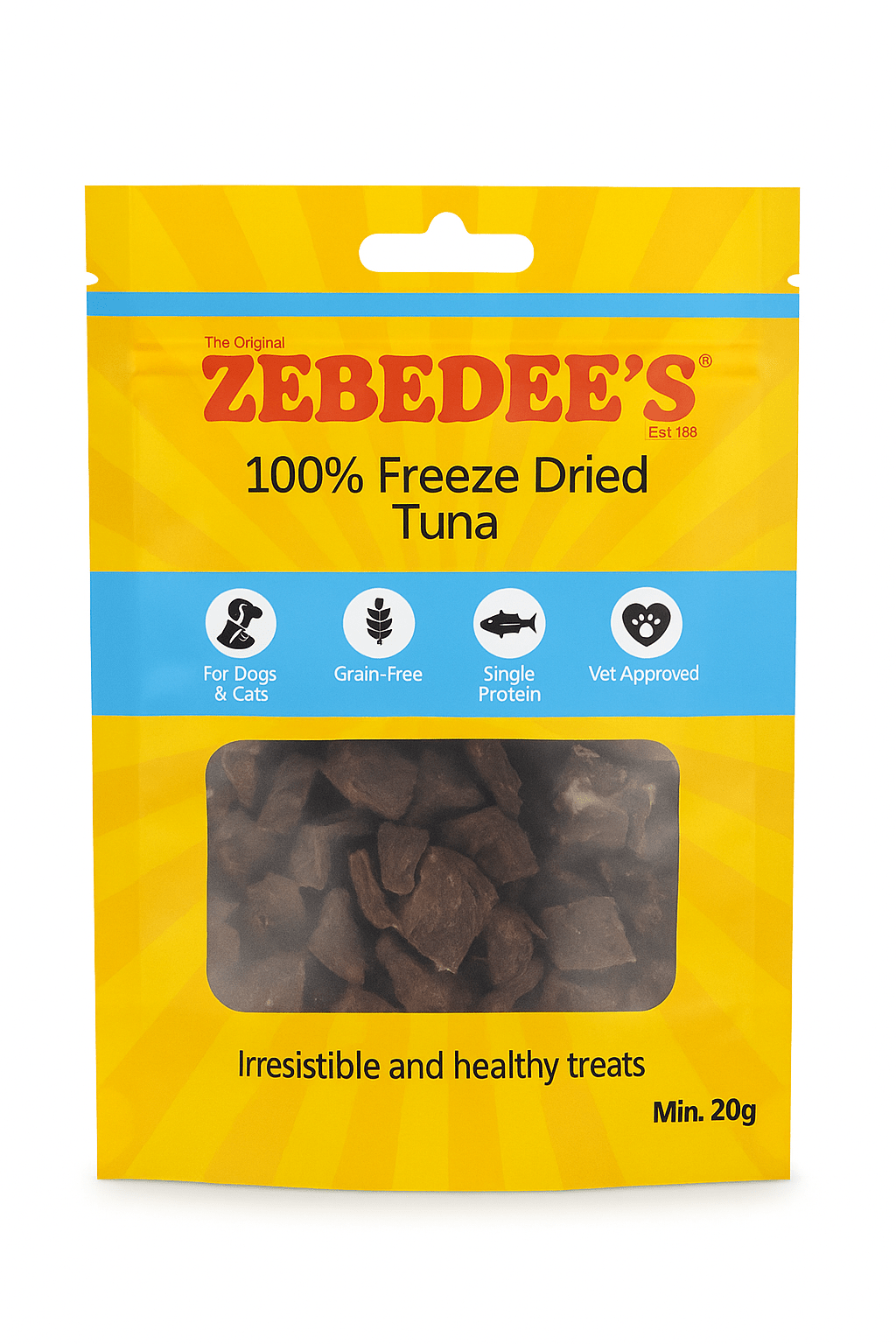 Zebedee’s 100% Freeze Dried Tuna Treats for Dogs & Cats | Natural High Protein Treat - Purrfect Pet Stop